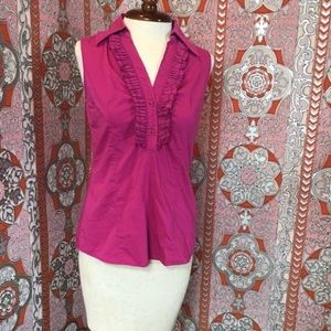 New York & Co ruffle sleeveless blouse